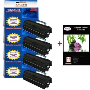 Lot de 4 Toner générique pour Lexmark E462 / E462dtn+ Pack de 20 papiers photos A6 230gr Lot de 4 Toner générique pour Lexmark E462 / E462dtn+ Pack de 20 papiers photos A6 230gr