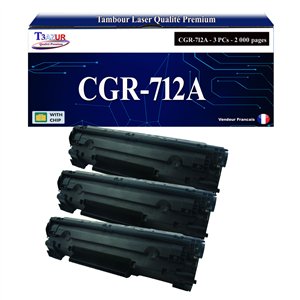 2 Toners génériques Canon EP712 pour imprimante Canon i-Sensys LBP3010, LBP3100, CRG-712 + 10f papiers photos A6 -T3AZUR 2 Toners génériques Canon EP712 pour imprimante Canon i-Sensys LBP3010, LBP3100, CRG-712 + 10f papiers photos A6 -T3AZUR