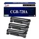 HP 78A / 728  - 2 Toner Canon CRG-728 / CRG 728 - Compatible - 2 100 pages+ Pack de 20 papiers photos A6 Brillant 230gr