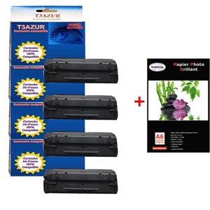 Lot de 4 Toner générique HP LaserJet 3100 Series / 3100XI+ Pack de 20 papiers photos A6 Brillant 230gr