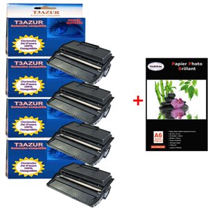 4 x HP LASERJET M3027 MFP - HP 51A/Q7551A - Compatible - 6 500 pages+ Pack de 20 papiers photos A6 Brillant 230gr