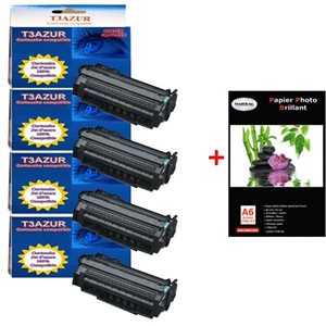 4 x HP LASERJET P2015 / P2015D - HP 53X/Q7553X - Compatible - 7 000 pages+ Pack de 20 papiers photos A6 Brillant 230gr