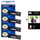 4 x Toner compatibles  HP 85A / CE285A - 1 600 pages + Pack de 20 papiers photos A6 Brillant 230gr