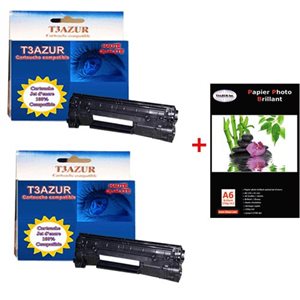 2 x CANON I SENSIS FAX L150 / FAX L170 - HP 78A/CE278A -Compatible -2 100 pages + Pack de 20 papiers photos A6 Brillant 230gr