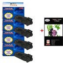 4 xToner compatible HP 05A / HP CE505A / EP719 - 2 300 pages+ Pack de 20 papiers photos A6 Brillant 230gr