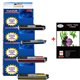 4 x HP TOPSHOT LASERJET PRO M275- HP CE310/1/2/3A - Compatible + Pack de 20 papiers photos A6 Brillant 230gr