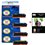 4 x HP COLOR LASERJET PRO CM1415FNW- HP CE320/1/2/3A - Compatible - 1 300 pages + Pack de 20 papiers photos A6 Brillant 230gr