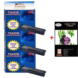 3 Samsung XPress SL-M2070F / SLM2070F -Compatible -1 000p+ Pack de 20 papiers photos A6 Brillant 230gr