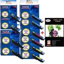 T26 XL -Lot de 10 Cartouches compatibles EpsonT2621 /T2631 /T2632 /T2633 / T2634 XL +Pack de 20 papiers photos A6 Brillant 230gr