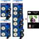 4+6 cartouches compatibles Canon PGI-525 / CL-I526 / PGI525 / CLI526 + Pack de 20 papiers photos A6 Brillant 230gr