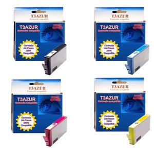 HP364XL - Lot de 4 cartouches compatibles HP Deskjet 3070A / 3520 / 3522 / 3522A