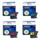 Lot de 4 Cartouches compatibles pour Brother LC127/LC125 XL