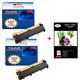 2 Toner Brother DCP-L2500 / L2500D / L2520DW / L2540DN / L2560 - Compatible -2 600 pages+ Pack de 20 papiers photos brillant A6 