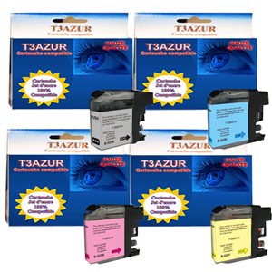 Multipack 4 Cartouches compatibles remplacent Brother LC 223 compatibles avec Brother MFC-J880DW - 